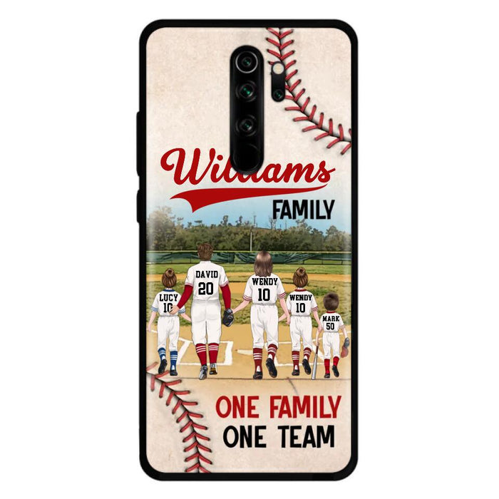 Personalized Baseball Family Phone Case - Up to 3 Children - Gift Idea For Valentine's Day/Birthday/Anniversary/Mother's Day Gift Idea - One Family One Team - Case for Xiaomi/Huawei/Oppo