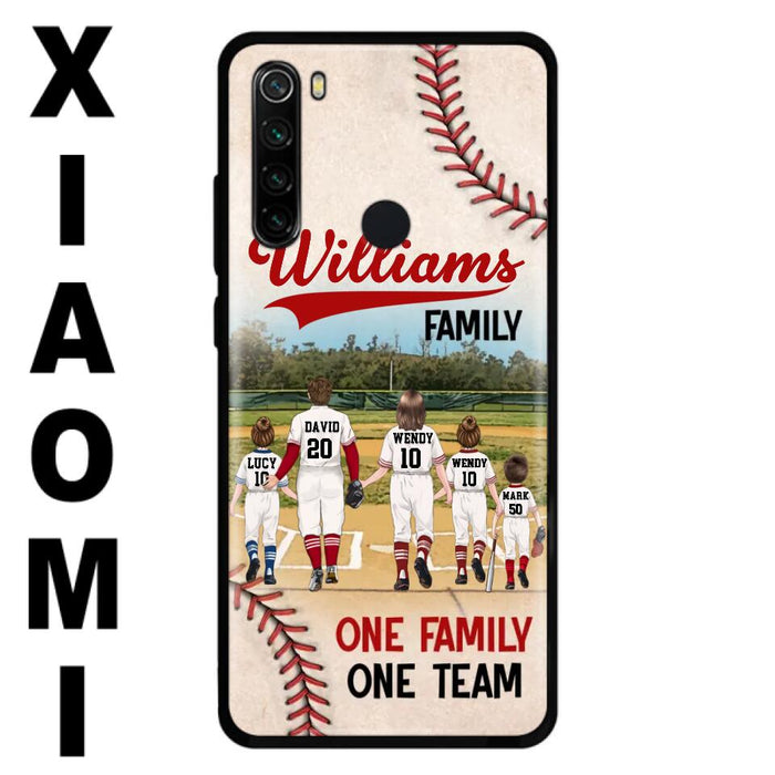 Personalized Baseball Family Phone Case - Up to 3 Children - Gift Idea For Valentine's Day/Birthday/Anniversary/Mother's Day Gift Idea - One Family One Team - Case for Xiaomi/Huawei/Oppo