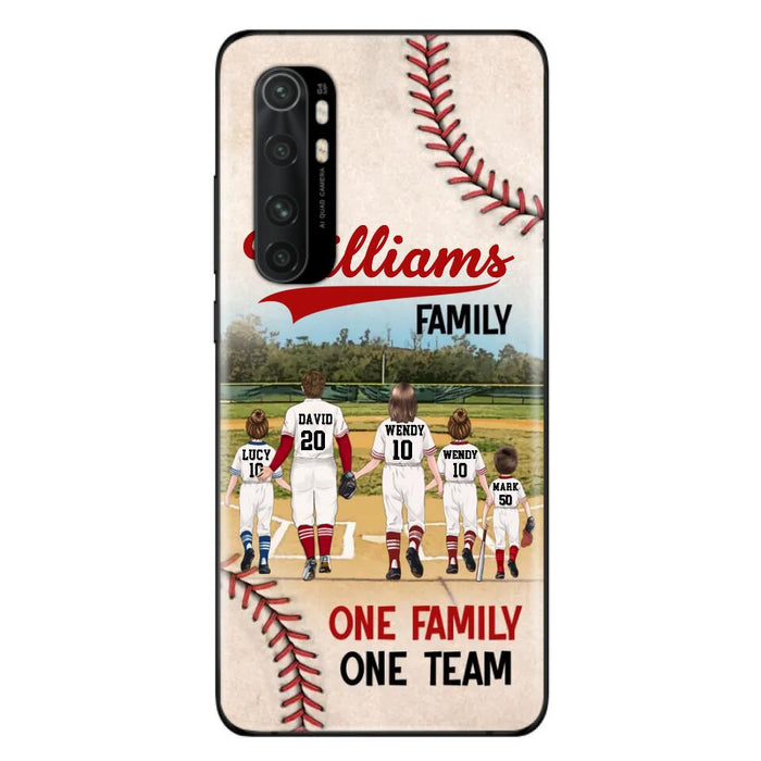 Personalized Baseball Family Phone Case - Up to 3 Children - Gift Idea For Valentine's Day/Birthday/Anniversary/Mother's Day Gift Idea - One Family One Team - Case for Xiaomi/Huawei/Oppo