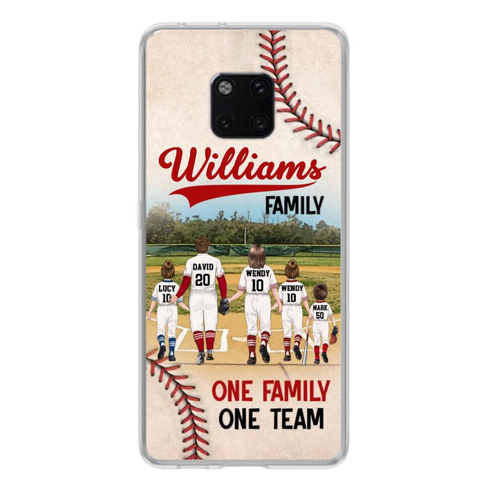 Personalized Baseball Family Phone Case - Up to 3 Children - Gift Idea For Valentine's Day/Birthday/Anniversary/Mother's Day Gift Idea - One Family One Team - Case for Xiaomi/Huawei/Oppo