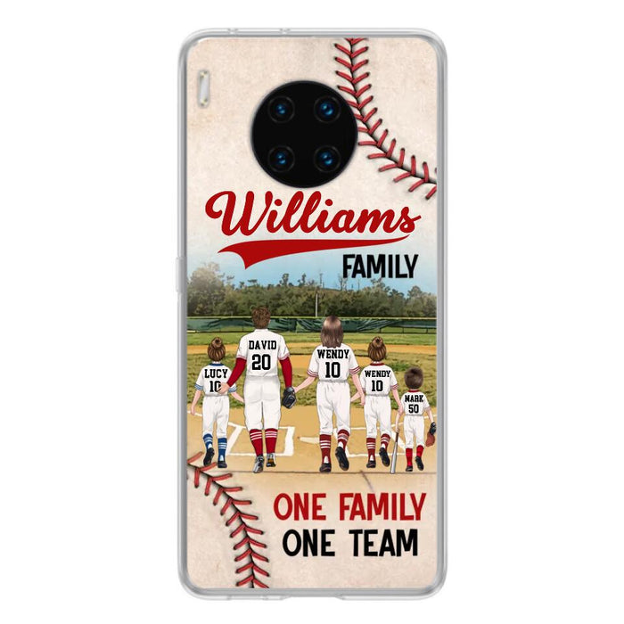 Personalized Baseball Family Phone Case - Up to 3 Children - Gift Idea For Valentine's Day/Birthday/Anniversary/Mother's Day Gift Idea - One Family One Team - Case for Xiaomi/Huawei/Oppo