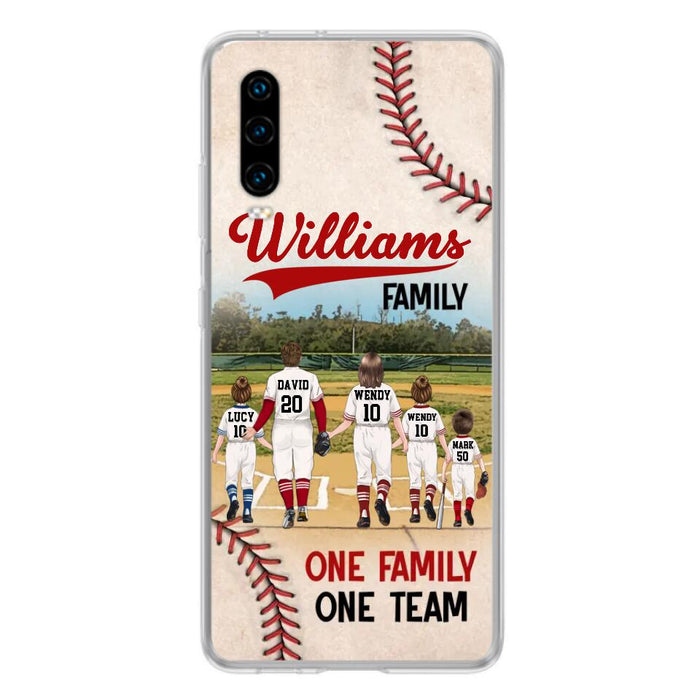 Personalized Baseball Family Phone Case - Up to 3 Children - Gift Idea For Valentine's Day/Birthday/Anniversary/Mother's Day Gift Idea - One Family One Team - Case for Xiaomi/Huawei/Oppo