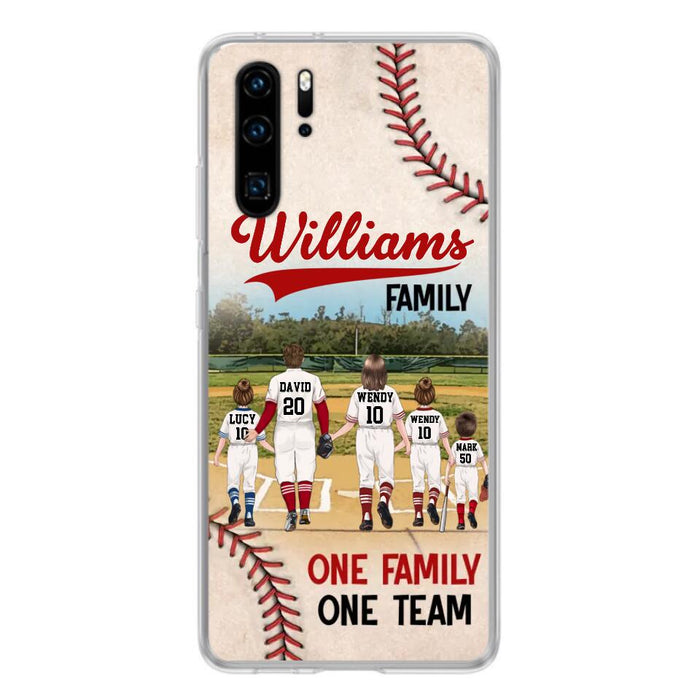 Personalized Baseball Family Phone Case - Up to 3 Children - Gift Idea For Valentine's Day/Birthday/Anniversary/Mother's Day Gift Idea - One Family One Team - Case for Xiaomi/Huawei/Oppo