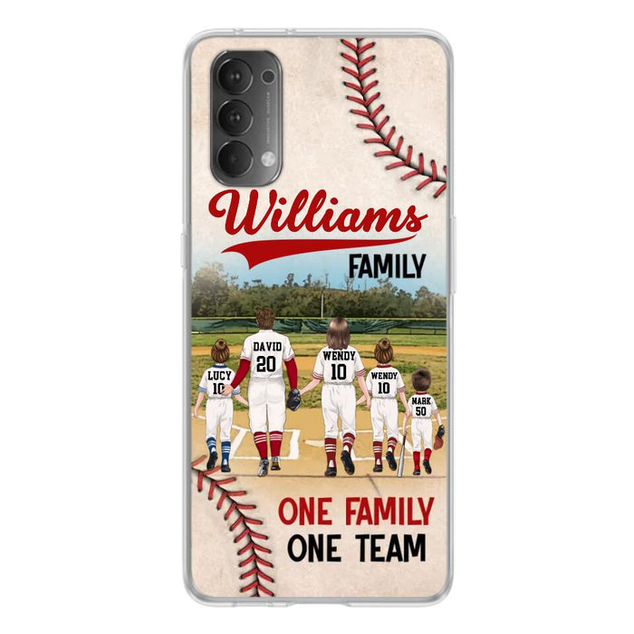 Personalized Baseball Family Phone Case - Up to 3 Children - Gift Idea For Valentine's Day/Birthday/Anniversary/Mother's Day Gift Idea - One Family One Team - Case for Xiaomi/Huawei/Oppo