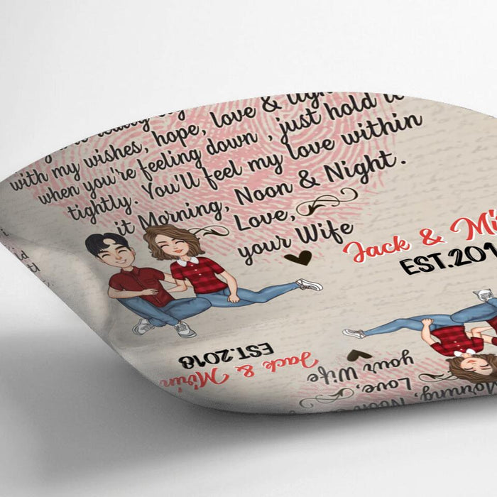 Personalized Couple Pillow Cover - Valentine's Day Gift For Husband From Wife - To My Husband