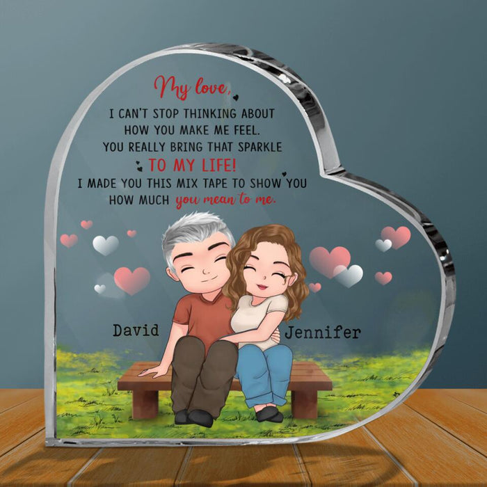 Custom Couple Acrylic Plaque - Gifts For Couple/Mother's Day Gift For Wife From Husband - My Love
