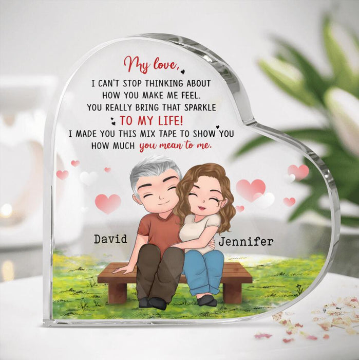 Custom Couple Acrylic Plaque - Gifts For Couple/Mother's Day Gift For Wife From Husband - My Love