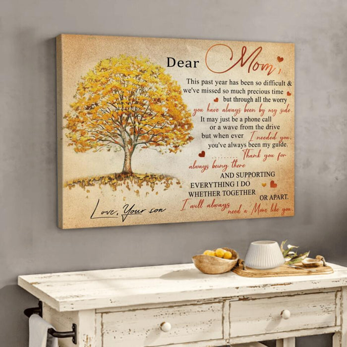 Personalized Love Letter Canvas - Gift From Daughter/Son To Mom - Meaningful messages for mother’s day