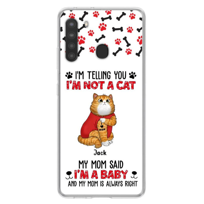 Personalized Dog/Cat Phone Case - Up to 4 Pets - Birthday, Loving Gift For Cat & Dog Lover, Pet Owner, Pet Mom, Pet Dad - My Mom Said I'm A Baby - Case For iPhone And Samsung