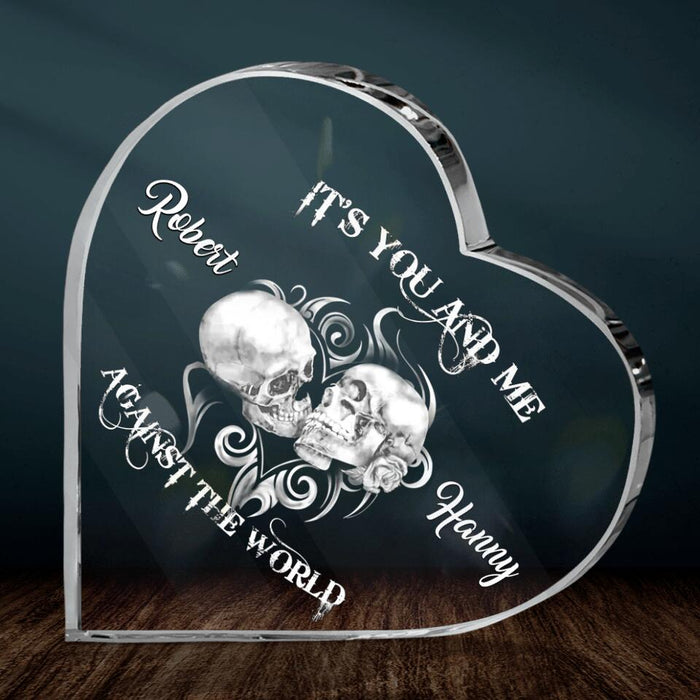Personalized Skull Couple Plaque - Mother's Day Gift For Wife From Husband - Gift For Her/ Him