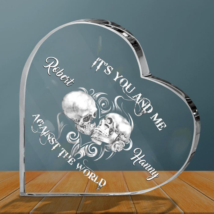Personalized Skull Couple Plaque - Mother's Day Gift For Wife From Husband - Gift For Her/ Him
