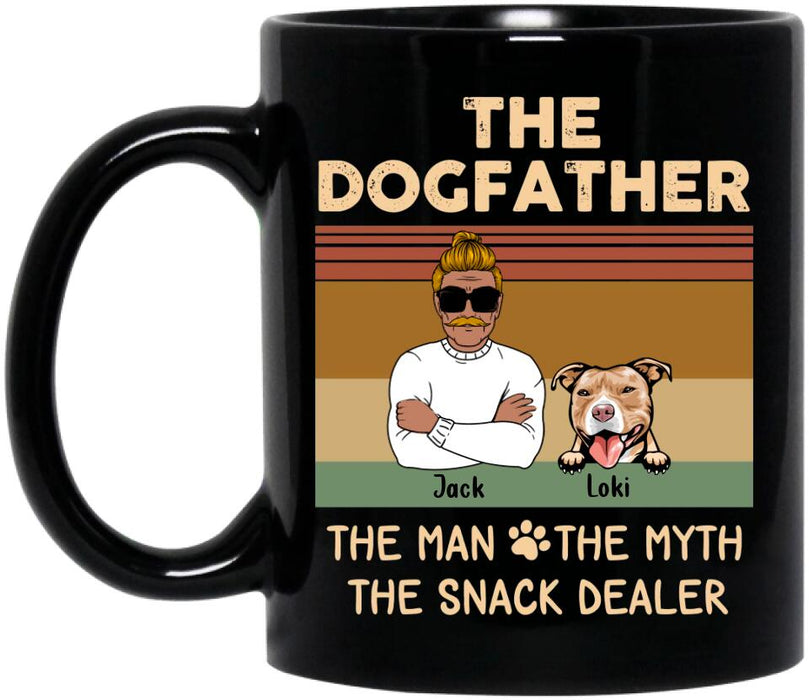 Personalized Pet Dad Coffee Mug - Up to 4 Pets - Gift Idea For Dog/Cat Lover - Fur Dad The Man The Myth The Snack Dealer