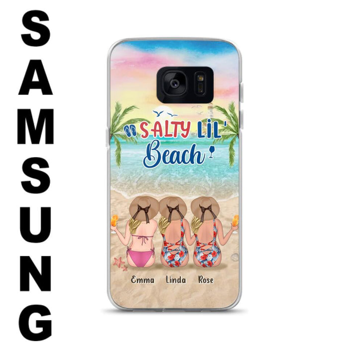 Personalized Beach Girls Phone Case - Up to 3 Girls - Gift Idea For Friends/Sisters - Salty Lil' Beach - Case For iPhone And Samsung