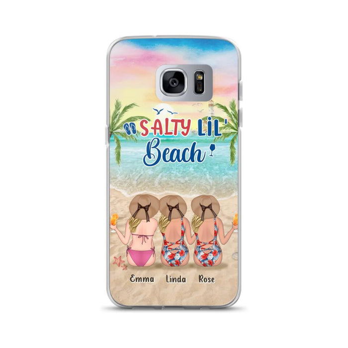 Personalized Beach Girls Phone Case - Up to 3 Girls - Gift Idea For Friends/Sisters - Salty Lil' Beach - Case For iPhone And Samsung