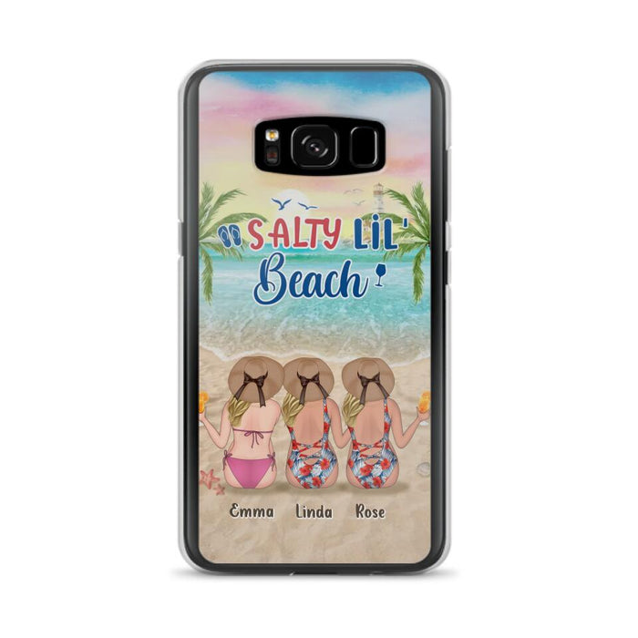Personalized Beach Girls Phone Case - Up to 3 Girls - Gift Idea For Friends/Sisters - Salty Lil' Beach - Case For iPhone And Samsung