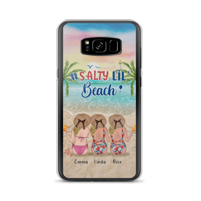 Personalized Beach Girls Phone Case - Up to 3 Girls - Gift Idea For Friends/Sisters - Salty Lil' Beach - Case For iPhone And Samsung