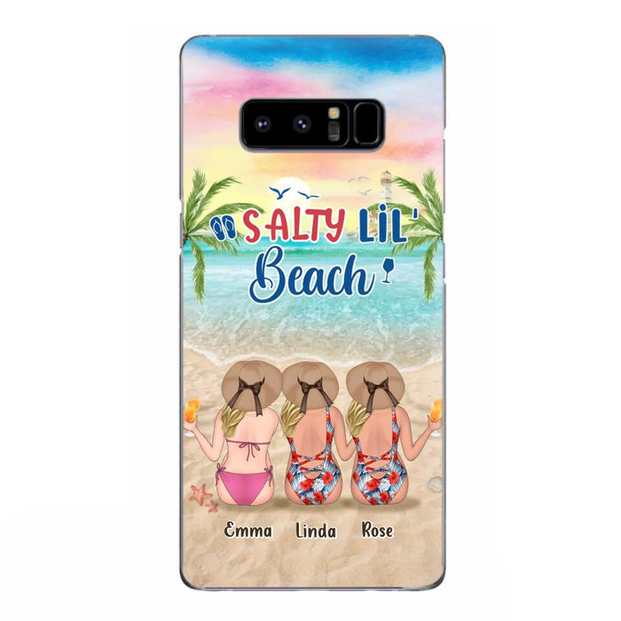 Personalized Beach Girls Phone Case - Up to 3 Girls - Gift Idea For Friends/Sisters - Salty Lil' Beach - Case For iPhone And Samsung