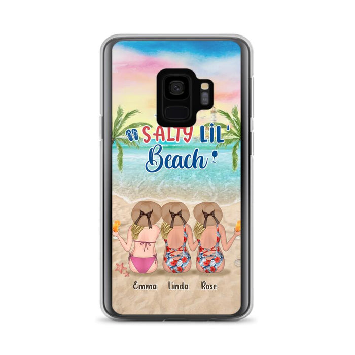 Personalized Beach Girls Phone Case - Up to 3 Girls - Gift Idea For Friends/Sisters - Salty Lil' Beach - Case For iPhone And Samsung