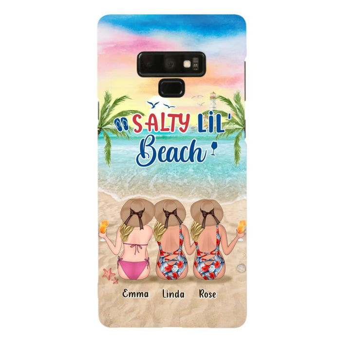 Personalized Beach Girls Phone Case - Up to 3 Girls - Gift Idea For Friends/Sisters - Salty Lil' Beach - Case For iPhone And Samsung