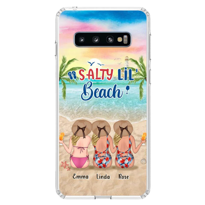 Personalized Beach Girls Phone Case - Up to 3 Girls - Gift Idea For Friends/Sisters - Salty Lil' Beach - Case For iPhone And Samsung