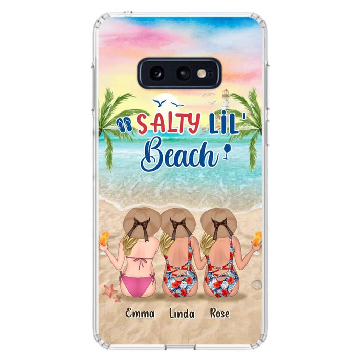 Personalized Beach Girls Phone Case - Up to 3 Girls - Gift Idea For Friends/Sisters - Salty Lil' Beach - Case For iPhone And Samsung