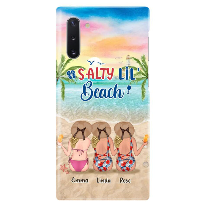 Personalized Beach Girls Phone Case - Up to 3 Girls - Gift Idea For Friends/Sisters - Salty Lil' Beach - Case For iPhone And Samsung