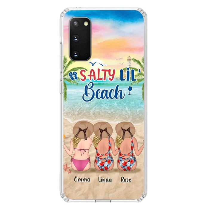 Personalized Beach Girls Phone Case - Up to 3 Girls - Gift Idea For Friends/Sisters - Salty Lil' Beach - Case For iPhone And Samsung