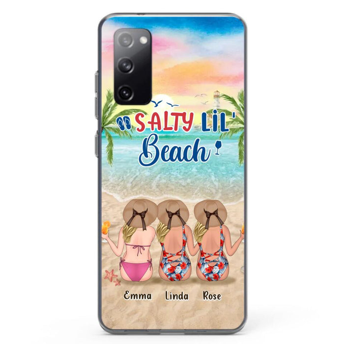 Personalized Beach Girls Phone Case - Up to 3 Girls - Gift Idea For Friends/Sisters - Salty Lil' Beach - Case For iPhone And Samsung