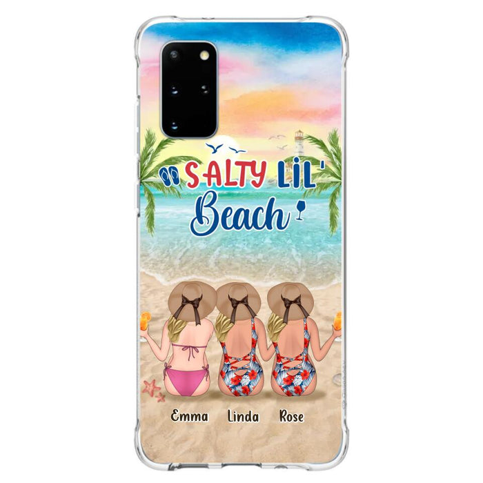 Personalized Beach Girls Phone Case - Up to 3 Girls - Gift Idea For Friends/Sisters - Salty Lil' Beach - Case For iPhone And Samsung