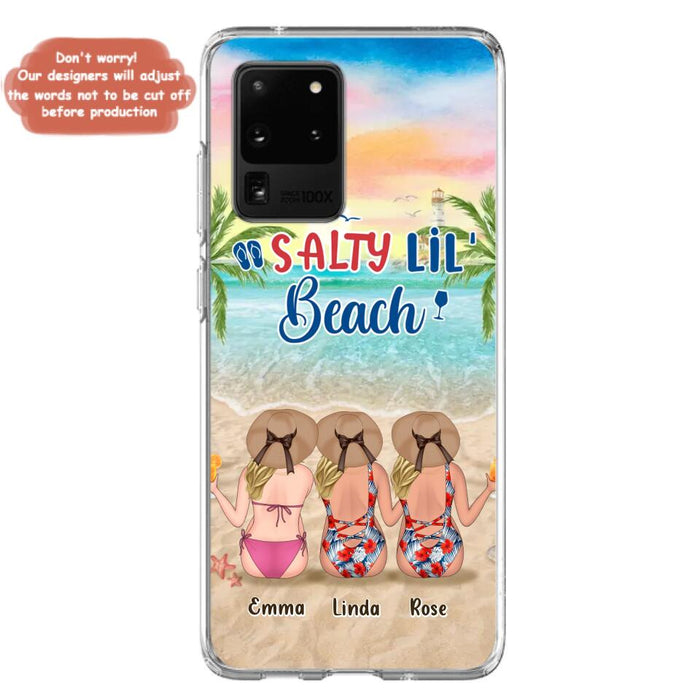 Personalized Beach Girls Phone Case - Up to 3 Girls - Gift Idea For Friends/Sisters - Salty Lil' Beach - Case For iPhone And Samsung
