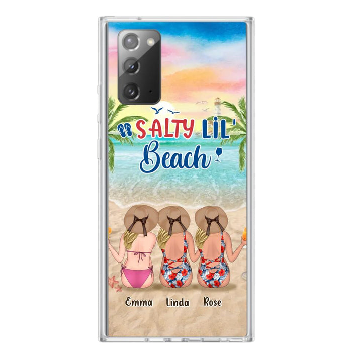 Personalized Beach Girls Phone Case - Up to 3 Girls - Gift Idea For Friends/Sisters - Salty Lil' Beach - Case For iPhone And Samsung