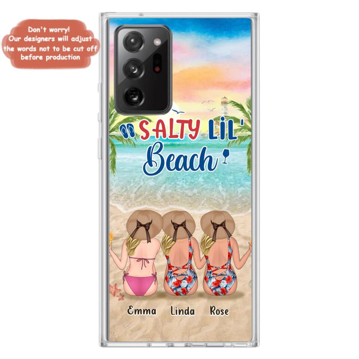 Personalized Beach Girls Phone Case - Up to 3 Girls - Gift Idea For Friends/Sisters - Salty Lil' Beach - Case For iPhone And Samsung