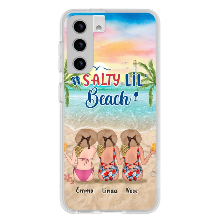 Personalized Beach Girls Phone Case - Up to 3 Girls - Gift Idea For Friends/Sisters - Salty Lil' Beach - Case For iPhone And Samsung