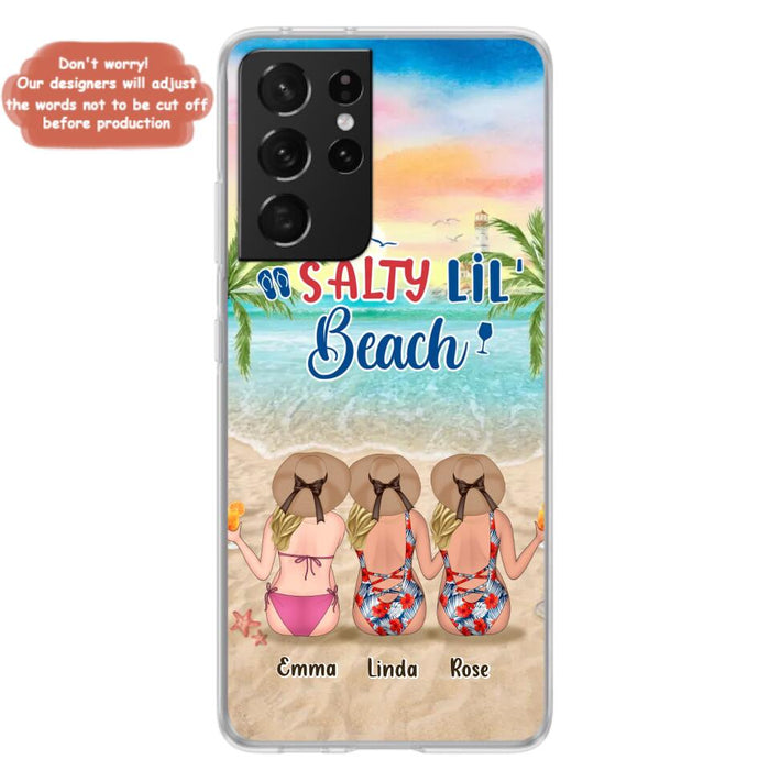 Personalized Beach Girls Phone Case - Up to 3 Girls - Gift Idea For Friends/Sisters - Salty Lil' Beach - Case For iPhone And Samsung