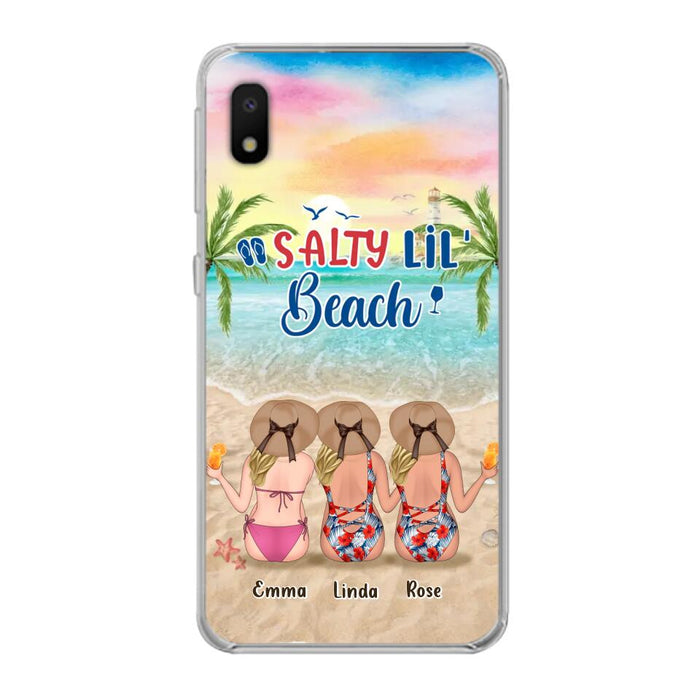 Personalized Beach Girls Phone Case - Up to 3 Girls - Gift Idea For Friends/Sisters - Salty Lil' Beach - Case For iPhone And Samsung