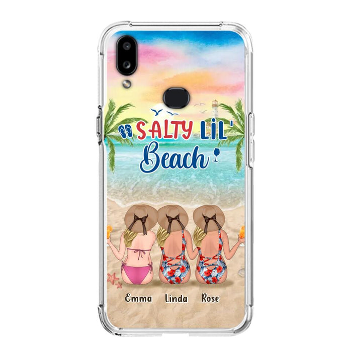 Personalized Beach Girls Phone Case - Up to 3 Girls - Gift Idea For Friends/Sisters - Salty Lil' Beach - Case For iPhone And Samsung