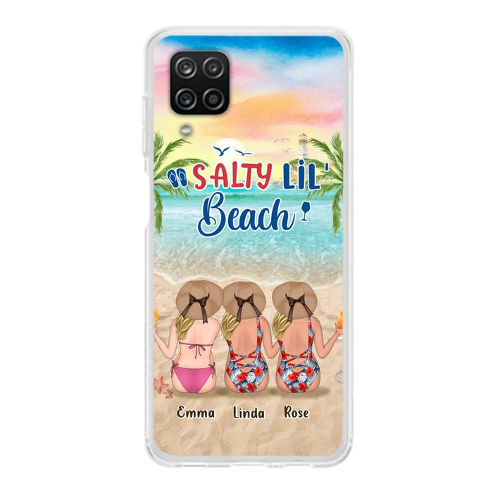 Personalized Beach Girls Phone Case - Up to 3 Girls - Gift Idea For Friends/Sisters - Salty Lil' Beach - Case For iPhone And Samsung