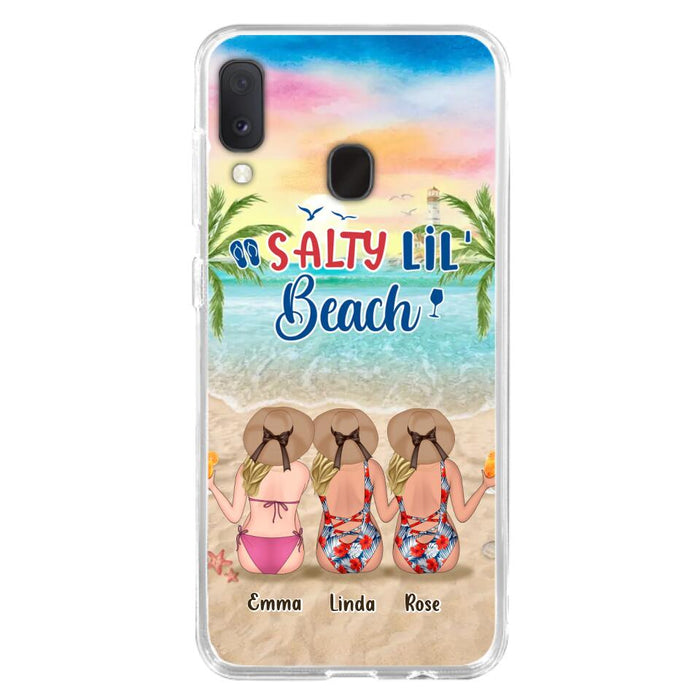 Personalized Beach Girls Phone Case - Up to 3 Girls - Gift Idea For Friends/Sisters - Salty Lil' Beach - Case For iPhone And Samsung