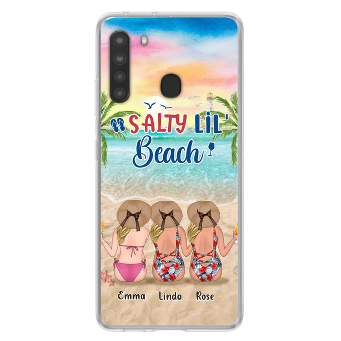 Personalized Beach Girls Phone Case - Up to 3 Girls - Gift Idea For Friends/Sisters - Salty Lil' Beach - Case For iPhone And Samsung