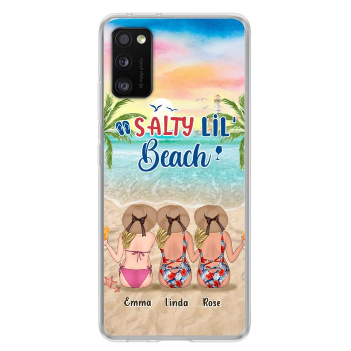 Personalized Beach Girls Phone Case - Up to 3 Girls - Gift Idea For Friends/Sisters - Salty Lil' Beach - Case For iPhone And Samsung