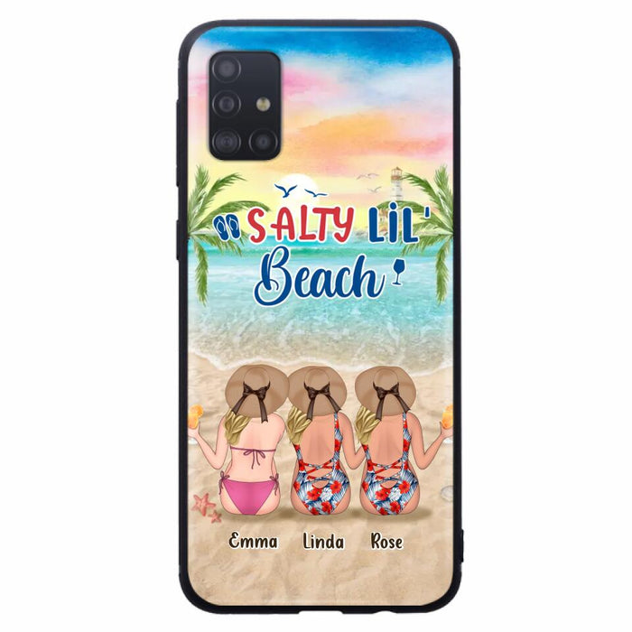 Personalized Beach Girls Phone Case - Up to 3 Girls - Gift Idea For Friends/Sisters - Salty Lil' Beach - Case For iPhone And Samsung