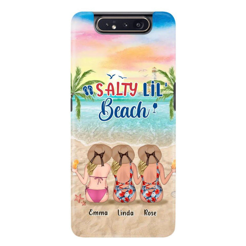 Personalized Beach Girls Phone Case - Up to 3 Girls - Gift Idea For Friends/Sisters - Salty Lil' Beach - Case For iPhone And Samsung