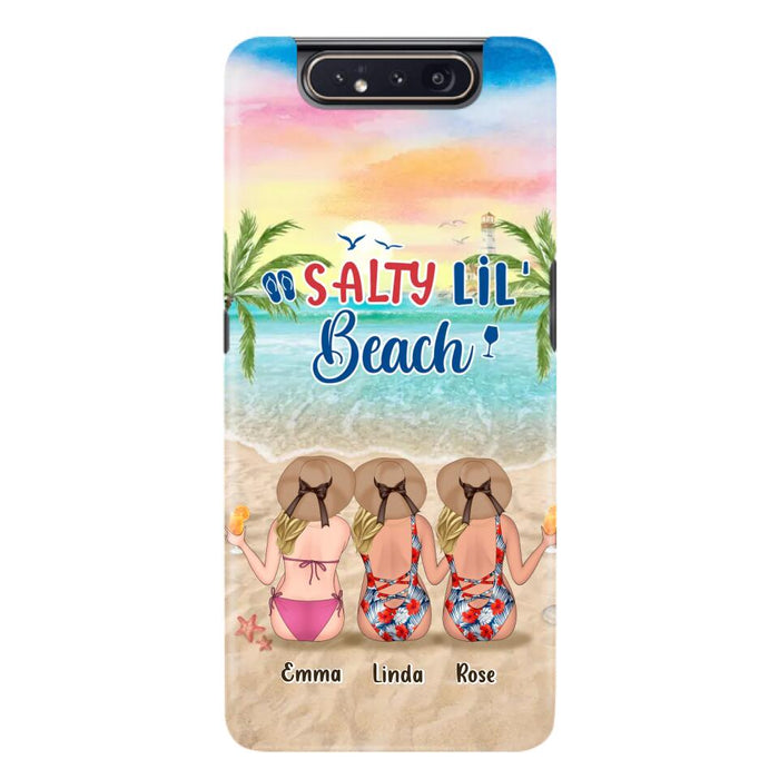 Personalized Beach Girls Phone Case - Up to 3 Girls - Gift Idea For Friends/Sisters - Salty Lil' Beach - Case For iPhone And Samsung