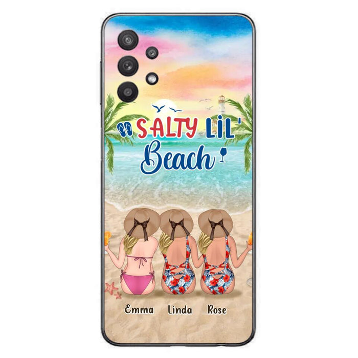 Personalized Beach Girls Phone Case - Up to 3 Girls - Gift Idea For Friends/Sisters - Salty Lil' Beach - Case For iPhone And Samsung