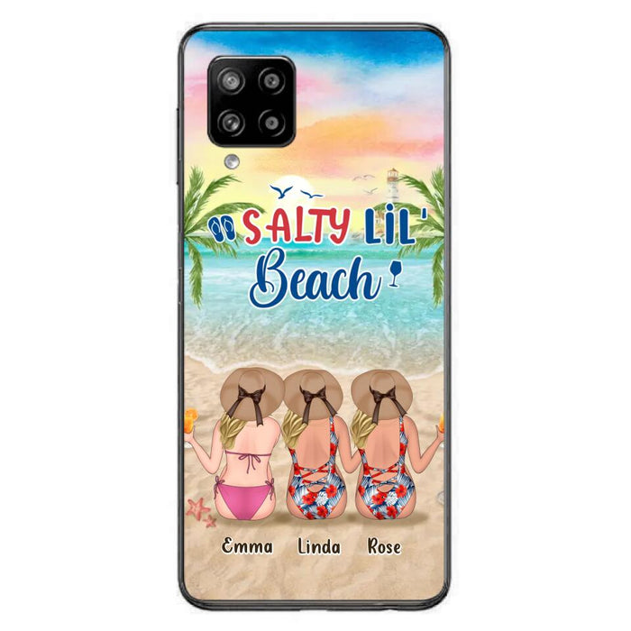 Personalized Beach Girls Phone Case - Up to 3 Girls - Gift Idea For Friends/Sisters - Salty Lil' Beach - Case For iPhone And Samsung