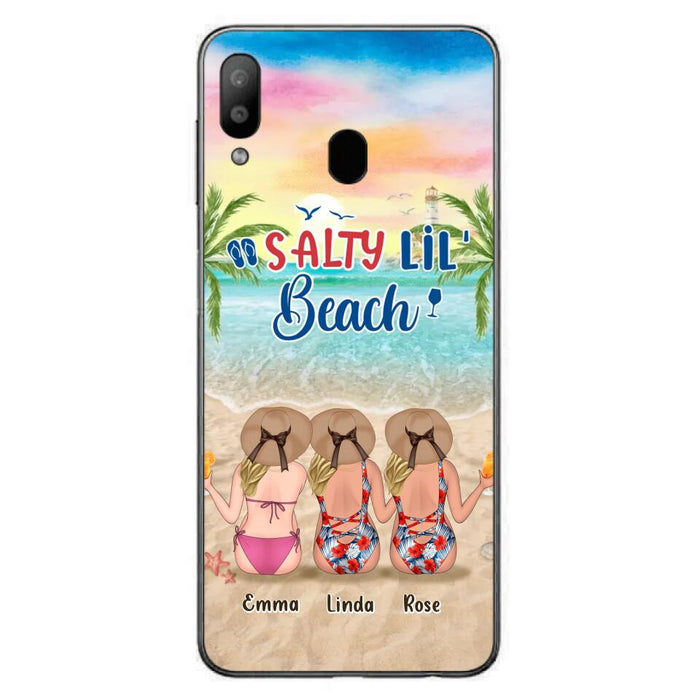 Personalized Beach Girls Phone Case - Up to 3 Girls - Gift Idea For Friends/Sisters - Salty Lil' Beach - Case For iPhone And Samsung