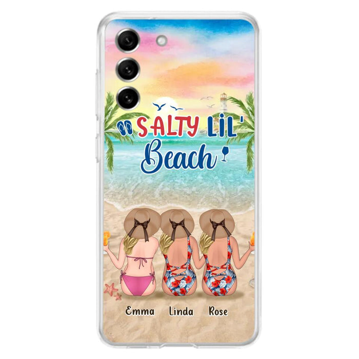 Personalized Beach Girls Phone Case - Up to 3 Girls - Gift Idea For Friends/Sisters - Salty Lil' Beach - Case For iPhone And Samsung