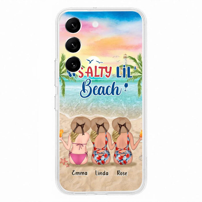 Personalized Beach Girls Phone Case - Up to 3 Girls - Gift Idea For Friends/Sisters - Salty Lil' Beach - Case For iPhone And Samsung