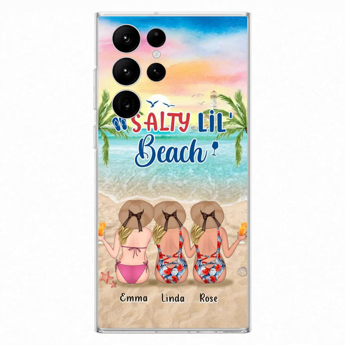 Personalized Beach Girls Phone Case - Up to 3 Girls - Gift Idea For Friends/Sisters - Salty Lil' Beach - Case For iPhone And Samsung