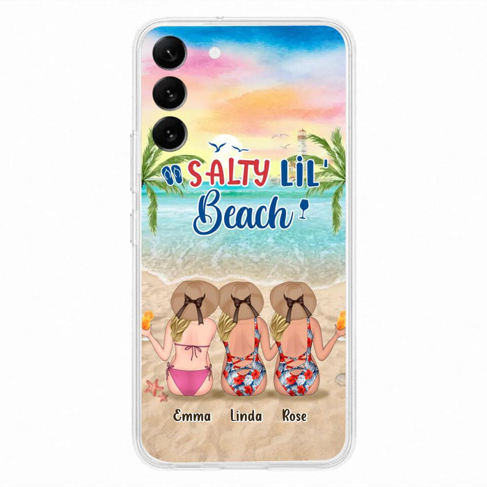 Personalized Beach Girls Phone Case - Up to 3 Girls - Gift Idea For Friends/Sisters - Salty Lil' Beach - Case For iPhone And Samsung